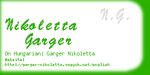 nikoletta garger business card